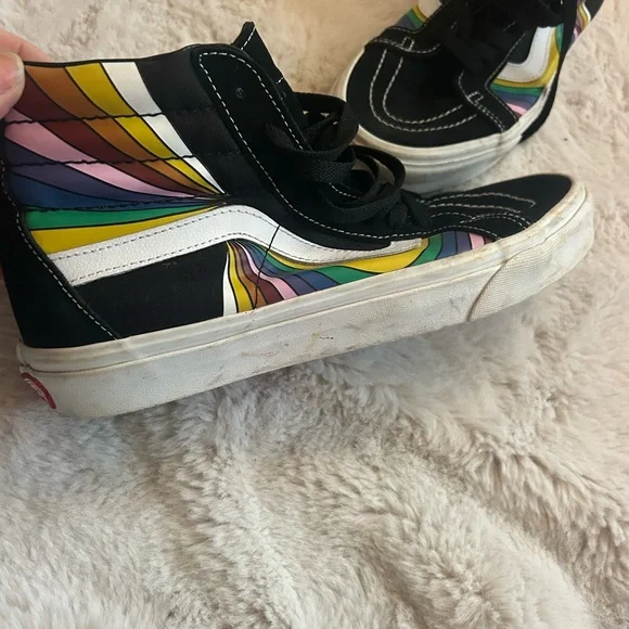 Vans High-Top Sneakers - sk8-hi rainbow prism men’s size 9/womens 10.5 - Picture 9 of 10